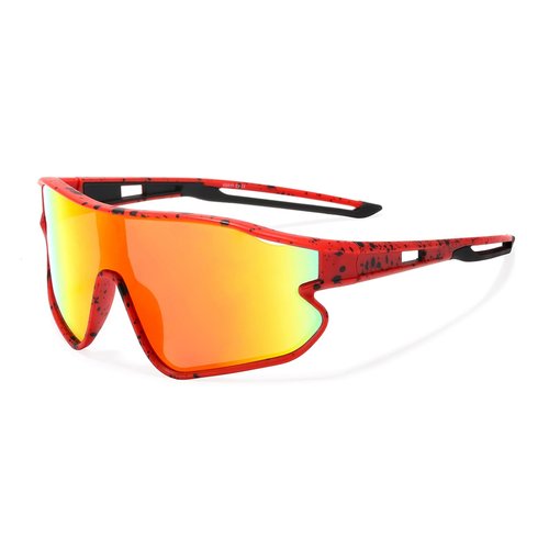 Kids Sunglasses – Boys Sunglasses for Age 8-10, UV400 Protection Youth Baseball Glasses & Sport glasses, Lightweight Durable Design for Outdoor Activities, Great for Cycling, Running, and Fun (Red)