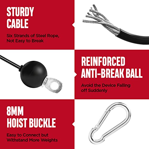 Cable Weight Pulley System for Home Gym - Multi-functional Bar Set