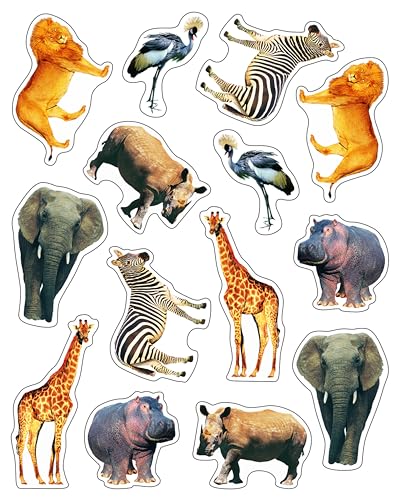 Wild Animals Stickers - Teacher Reward Decal Pack, 84 Count
