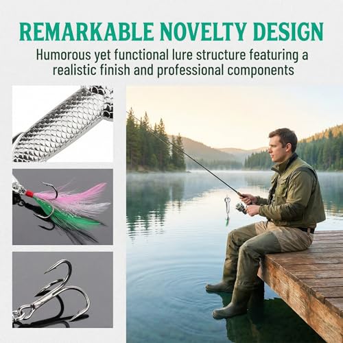 Luminous Gag Fishing Lure Set - Silver Funny Bass Spinner Baits