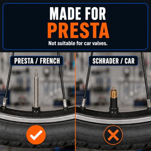 Anodized Aluminum Presta Valve Caps - Pocket Rocket Black (4 Pack)