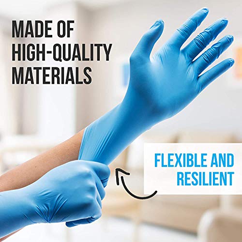 100 Pcs Nitrile Disposable Gloves - Soft Industrial Grade Gloves, Nitrile Gloves 4 Mil Powder-Free, Latex-Free Protective Gloves, Ambidextrous, Soft and Comfortable, Size Small