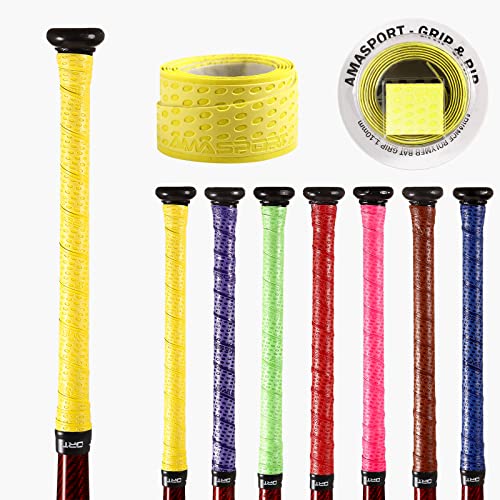 Baseball Bat Grip Tape - 1.1mm Thick - Solid Yellow Color