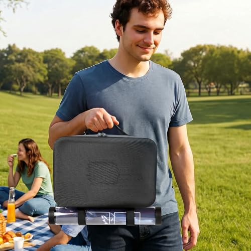 Casmilee Grey Deck Box Carrying Case for MTG/TCG Cards with Playmat Straps