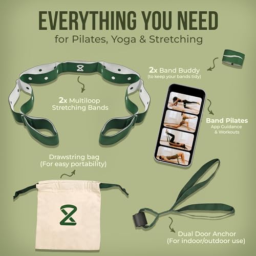 Two8 Fabric Resistance Bands Pilates Set for Home Workouts