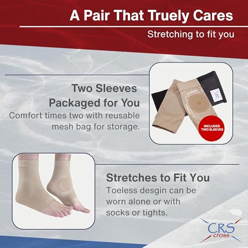 Ankle Malleolar Gel Sleeves - One Size Fits Most, 1 Pair