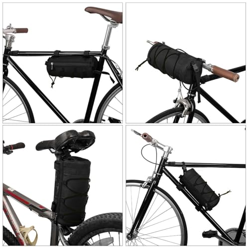 2.5L Waterproof Bike Handlebar Bag with Zipper & Strap
