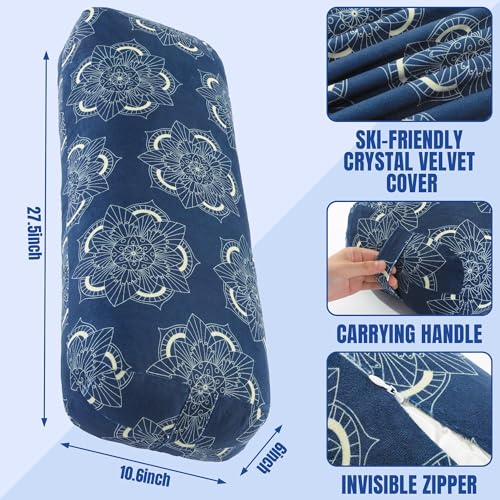 Yoga Bolster Pillow - Rectangular Meditation Cushion - Blue - 27.5 inch
