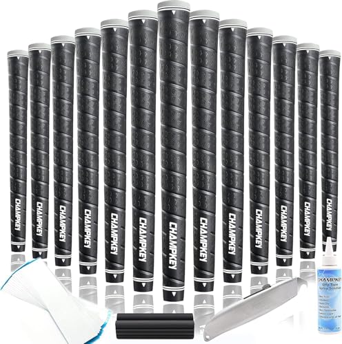 Midsize Rubber Golf Grips - 13 Pack with Repair Kits