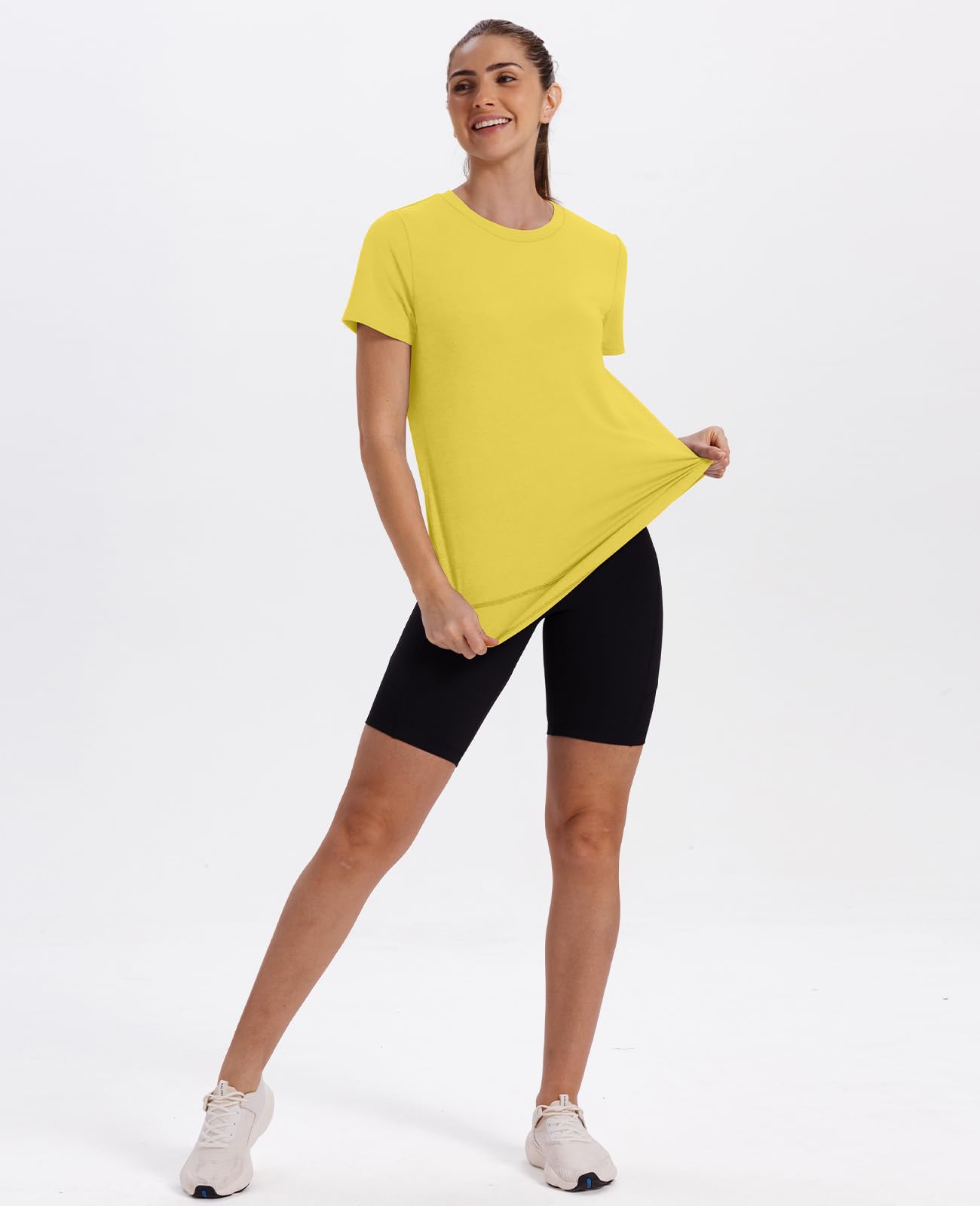 Oversized Tshirts for Women Dry Fit Plus Size Spring Clothes Summer Athletic Tops Workout Shirts Crewneck Blue 3XL
