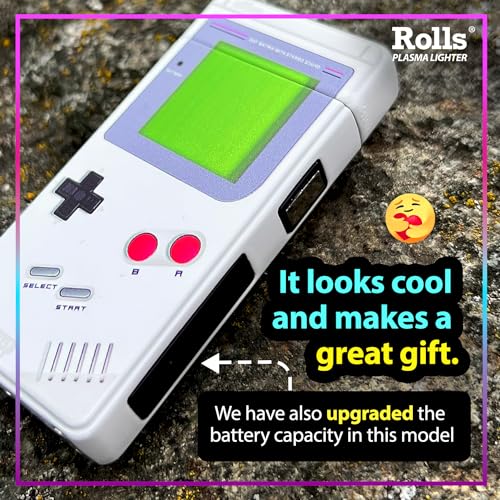 Rolls Plasma Lighter Grey - Retro Electric Candle & Fire Lighter - Fast Charging USB Rechargeable