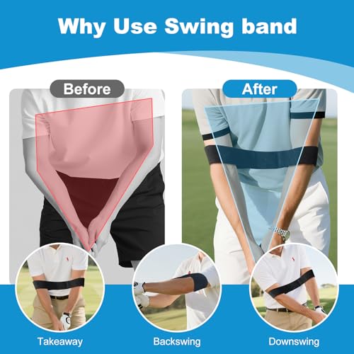 Golf Grip Trainer with Swing Band - Ergonomic Training Aid