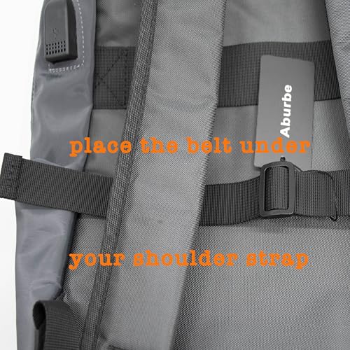 Adjustable Backpack Chest Strap with Quick Release Buckle - Black