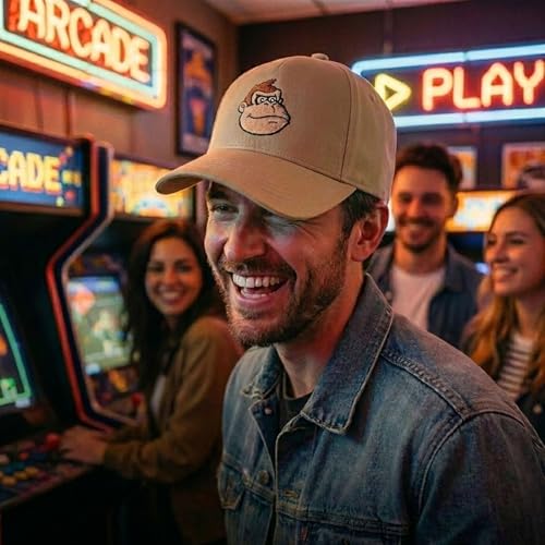 Donkey Kong Baseball Cap for Men and Women - Adjustable Cotton Tan Hat