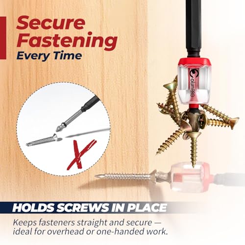 3PCS Magnetic Screw Rings ? Removable Magnetizer Rings for 1/4" Hex Bits, Powerful Rare Earth Neodymium Magnet, Compatible with Screwdrivers, Power Drills & Hex Wrenches