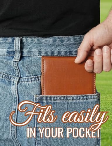 Personalized Golf Scorecard Holder with Pencil & Scorecards - Brown