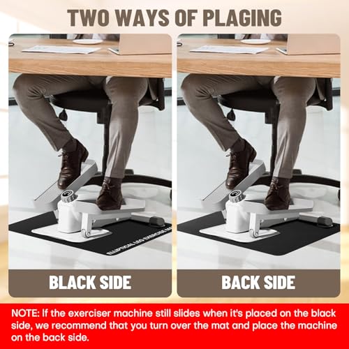 Non-Slip Under Desk Elliptical Mat for Peloton - Black 1 Pc