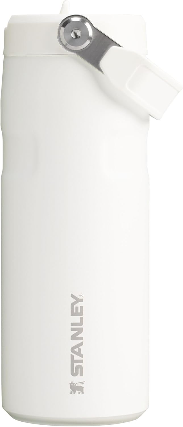 Stanley IceFlow Flip Straw 2.0 Water Bottle - 16 OZ Insulated Stainless Steel | Lightweight & Leak-Resistant | BPA-Free | Frost