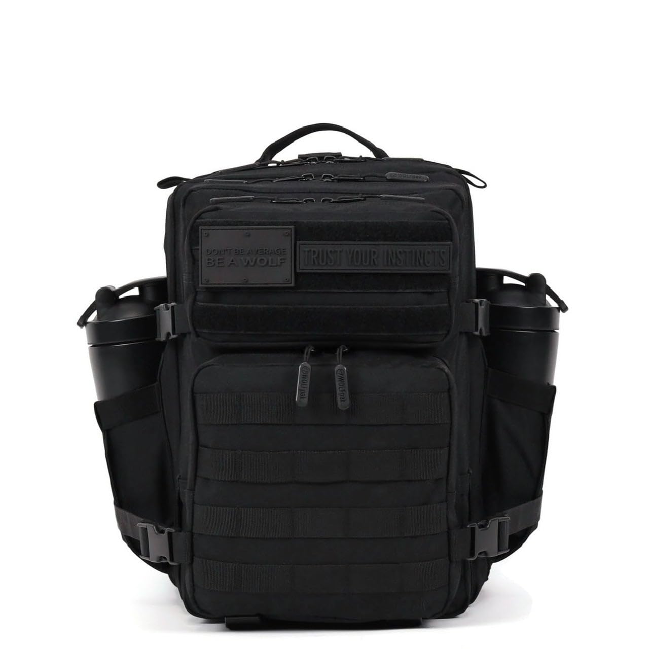 WOLFpak 25L Tactical Gym Backpack (Nightshade Edition) Durable 1000D Waterproof Oxford Material with MOLLE Webbing, Laptop Pocket & Dual Cup Holders