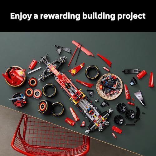 LEGO Technic Ferrari SF-24 F1 Model Car Kit - 1:8 Scale, 1362 Pieces