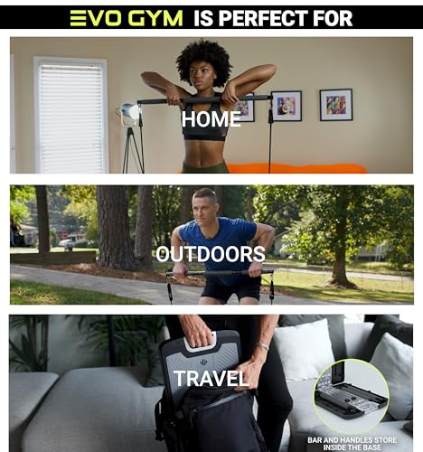 EVO Gym Portable Home Gym - Elite 10 Bands (320LBS) Resistance Training