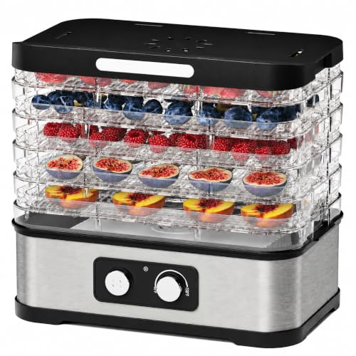 Konfintos Black Small Food Dehydrator for Jerky, Fruit, Herbs & Pet Treats