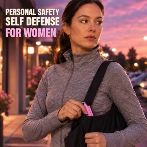 Pink Camping Multi-Tool Knife for Women with LED Light & Fire Starter