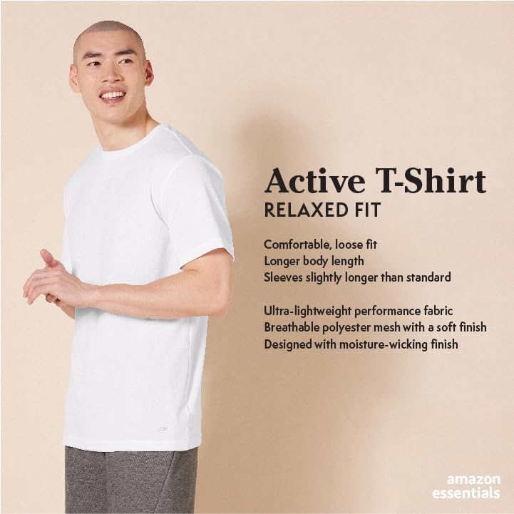 Men's Moisture-Wicking Active Gym T-Shirts - 2 Pack - X-Small / Black/Grey