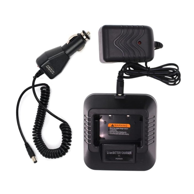 Baofeng UV-5R Charger Ham Radio Base Desktop Charger DC 12V Car Charge Cable for Baofeng UV-5R Series