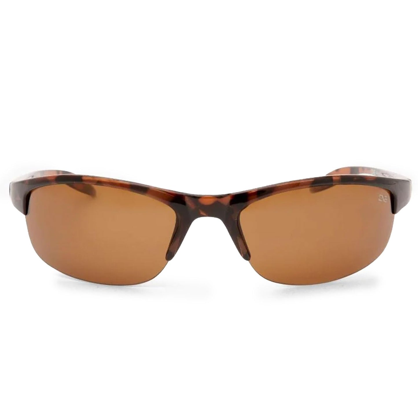Optic Nerve Alpine Sunglasses Active Polarized Sport for Men/Women, Shiny Dark Demi Frame/Brown Lens