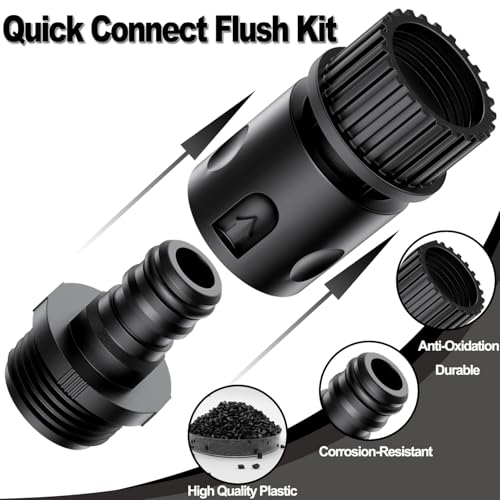 Black Quick Connect Flush Kit for Sea-Doo, Kawasaki, Yamaha & Honda PWC - Universal Garden Hose Adapter