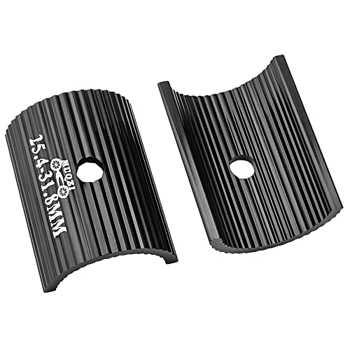 Bike Handlebar Shim Adapter - Aluminum Alloy, 25.4 to 31.8mm - Black