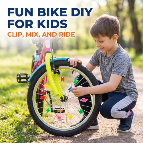 72 Pcs Colorful Bike Spoke Beads - Easy Installation & Universal Fit