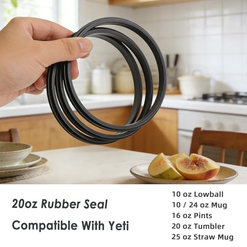 Rubber Gaskets for Yeti 20 Oz Tumbler Lid - 4 Pack