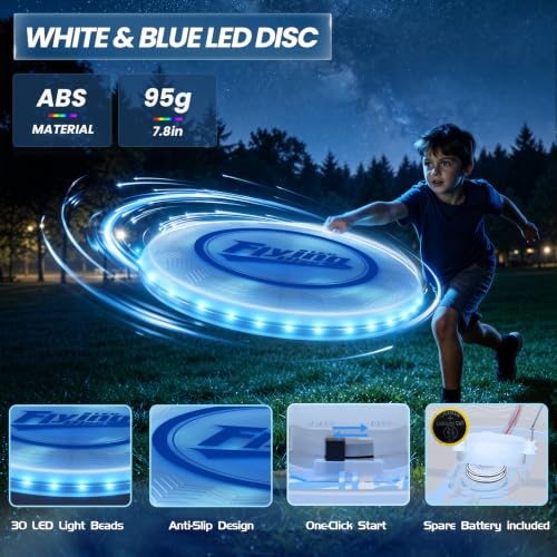 Wee Wonders Light Up Flying Discs Set 2 Pack - 7.8in & 10in Outdoor Toys