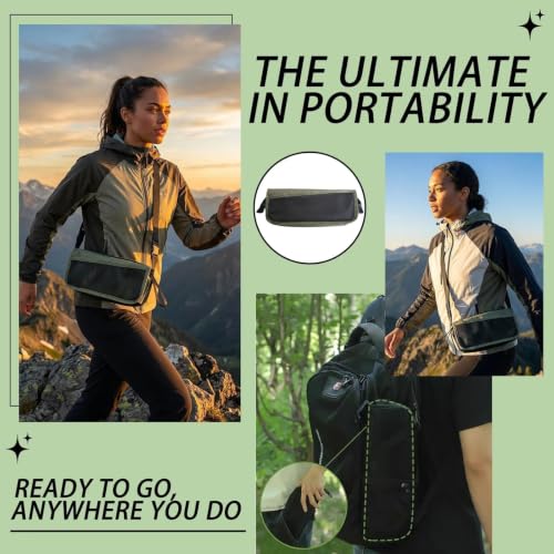 16" Portable Folding Stool, Collapsible Backpack Chair for Adults