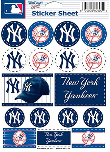New York Yankees Vinyl Sticker Sheet - 5" x 7"