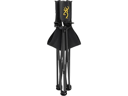 Browning Dakota Hunting and Camping Chair - Compact and Foldable Steel Frame with 3 Legs, Extra Wide 600D Fabric Seat, Angled Back, and Shoulder Carry Bag