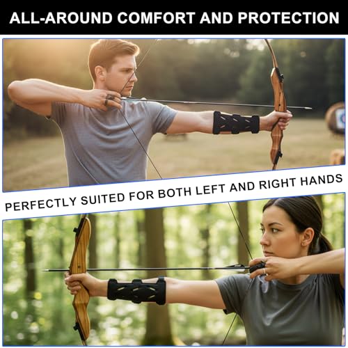Archery Arm Guard - Adjustable Forearm Protector for Hunting & Target - 7"