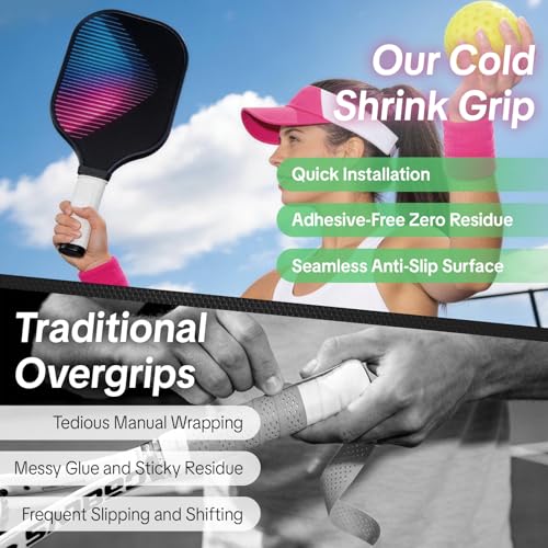 Cold Shrink Grip Sleeve for Baseball Bat - 2-Pack, White