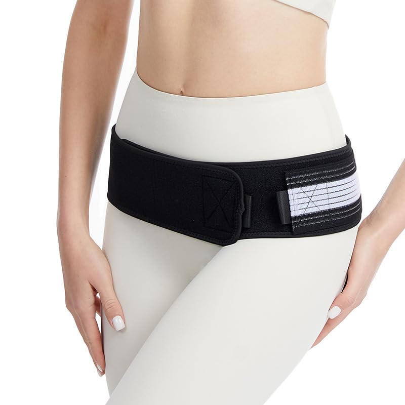 MISF Back Brace for Lower Back Pain, Lightweight Lumbar Support Brace for Women & Men, Breathable And Adjustable Back Support Brace Relieves Sciatica, Hip And Spine Pain, Blakc-120 cm