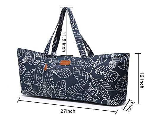Full-Zip Yoga Mat Bag with Holder - Leaves Design