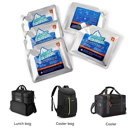 Reusable Ice Packs for Lunch Boxes - 5 Pack Cooler Size