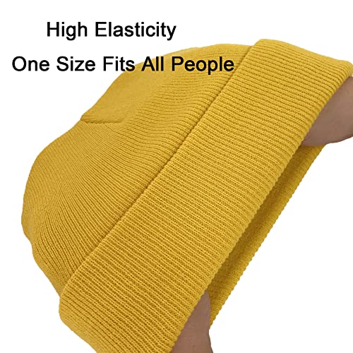 Cuffed Knit Beanie for Women & Men - One Size Pure Ginger