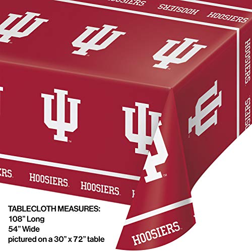 Indiana University Plastic Tablecloth - 54 x 108 Inches