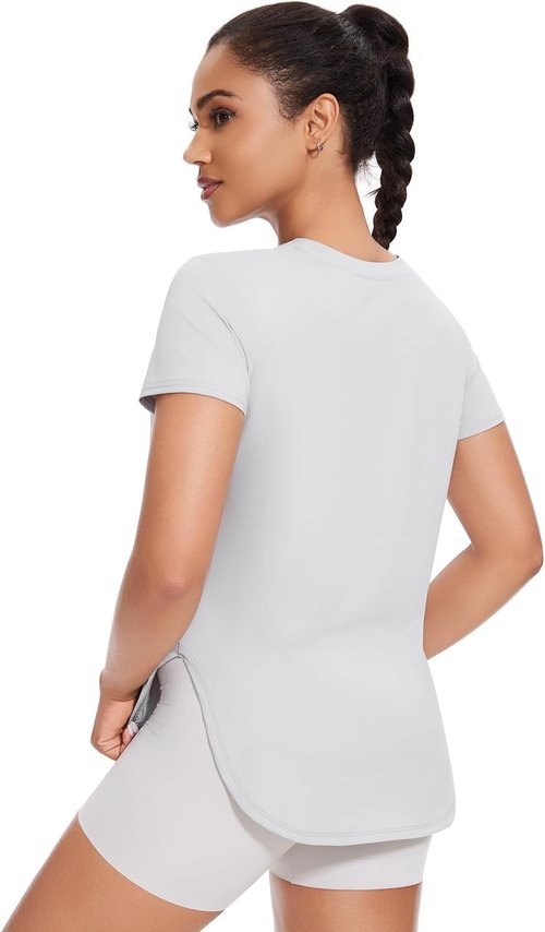 Cosy Pyro Workout Tops for Women - 4-Pack UPF 50+ Short Sleeve Yoga Shirts | Quick Dry Athletic Tees