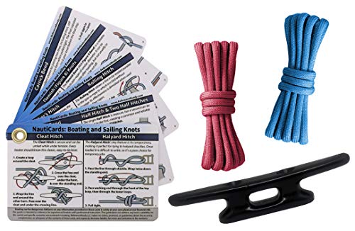 Nautical Knot Tying Kit for Boaters - Practice Cleat & Cord