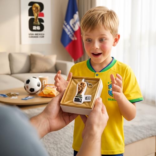 FIFA 2026 World Cup Trophy Plush Backpack Charm - 4.7 Inch Soccer Pendant