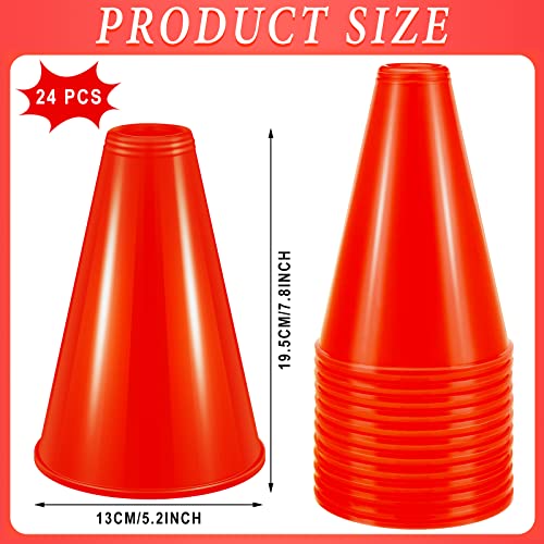 12 Pcs Mini Cheer Megaphone Set - Red Plastic Noisemakers