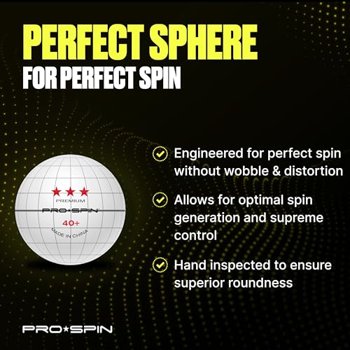 3-Star ITTF-Approved Ping Pong Balls - White, Pack of 40